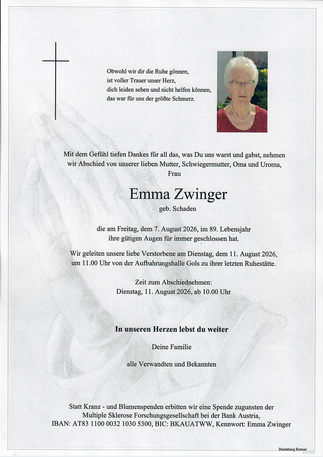 Parte Emma Zwinger